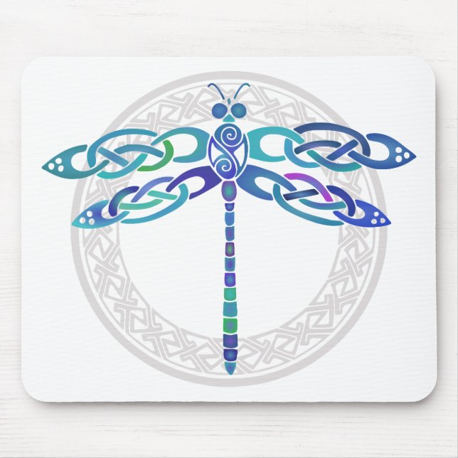 Keltische Libelle Mousepad (Vorne)