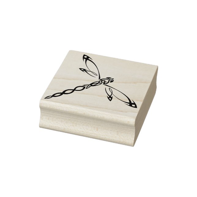 keltische Libellenkunst-Briefmarke Gummistempel (Stempel)