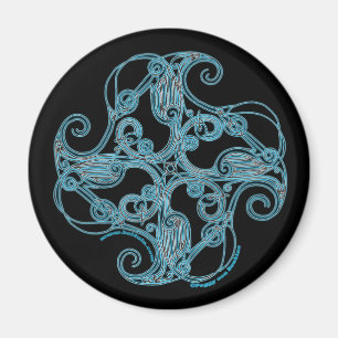 Keltische Magnet-Zoomorphic Kran-Entwurf #1 Magnet