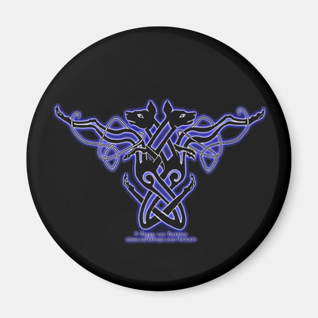 keltische Magnethundedesign #1 Magnet (Vorne)