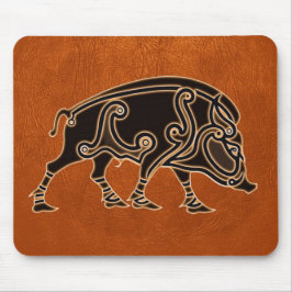 Keltische Mausmatte mit Eber Mousepad