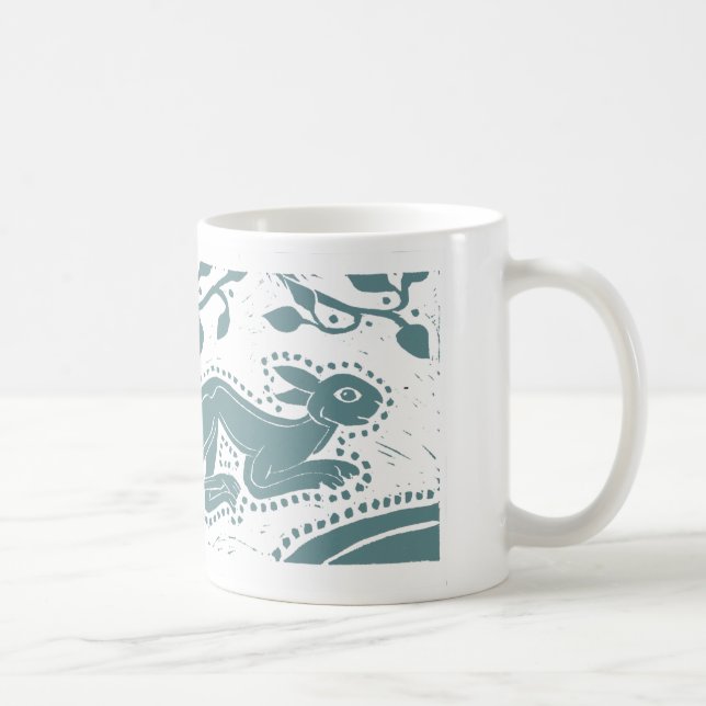 Keltische Meer-Grüne Hase-Tasse Kaffeetasse (Rechts)