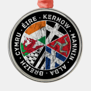 Keltische Nations-Flaggen Irland Wales Cornwall Ornament Aus Metall
