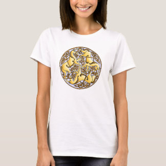Keltische Pferde und Knoten im Kreis T-Shirt