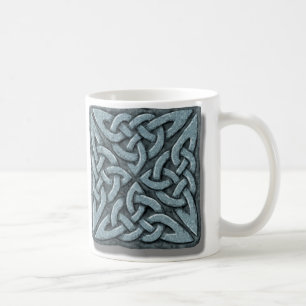 Keltische quadratischer Stein des Knoten-4 Tasse