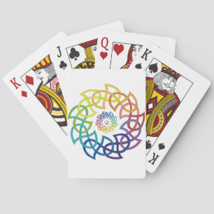 Keltische Regenbogen-Knüpfarbeit-Ringe Spielkarten