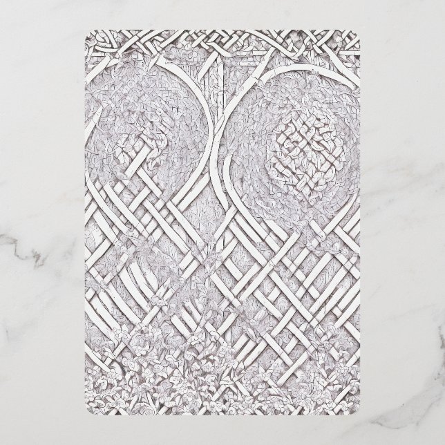 Keltische Rose A Folieneinladung (Vorderseite)