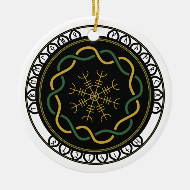 Keltische Runen 3 Ornament (Rund) (Vorne)