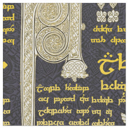 Keltische Sampler in Gold Stoff