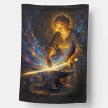 Keltische Schmiedegöttin Schmiedet Schwert Fantasy