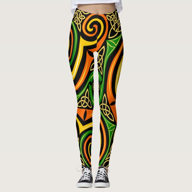 Keltische Spiralen Leggings (Vorderseite)