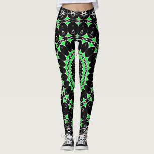Keltische Stammes- Mandala (Grün) Leggings