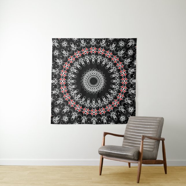 Keltische Stammes- Mandala (rot) Wandteppich (Beispiel)