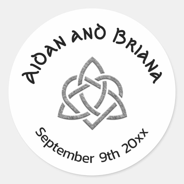 Keltische Symbole und Blattwerk Runder Aufkleber (Vorderseite)