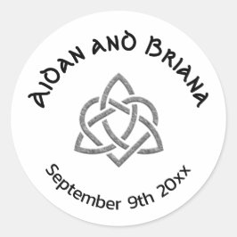 Keltische Symbole und Blattwerk Runder Aufkleber