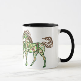 Keltische tänzelnde Pferdekaffee-Tasse Tasse