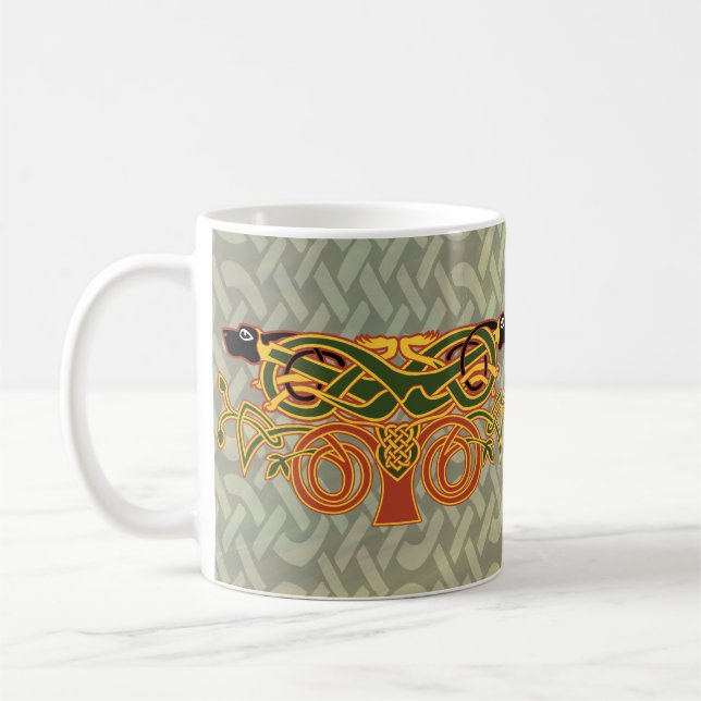 Keltische Tasse des Mastiff-Knoten-2 (Links)