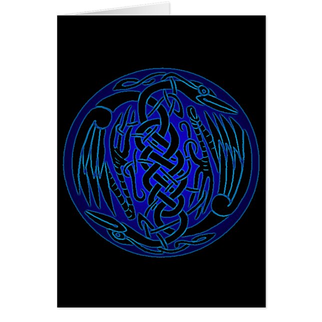 Keltische Vögel des Friedens (blaue Version) (Vorne)