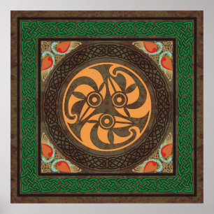 Keltische Vogelkopf Poster