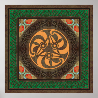 Keltische Vogelkopf Poster