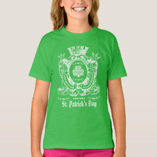 Keltischen Kleeblatt-Wappen-St Patrick TagesShirts T-Shirt