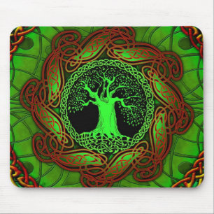 Keltischer Baum (belichtete Version) Mousepad