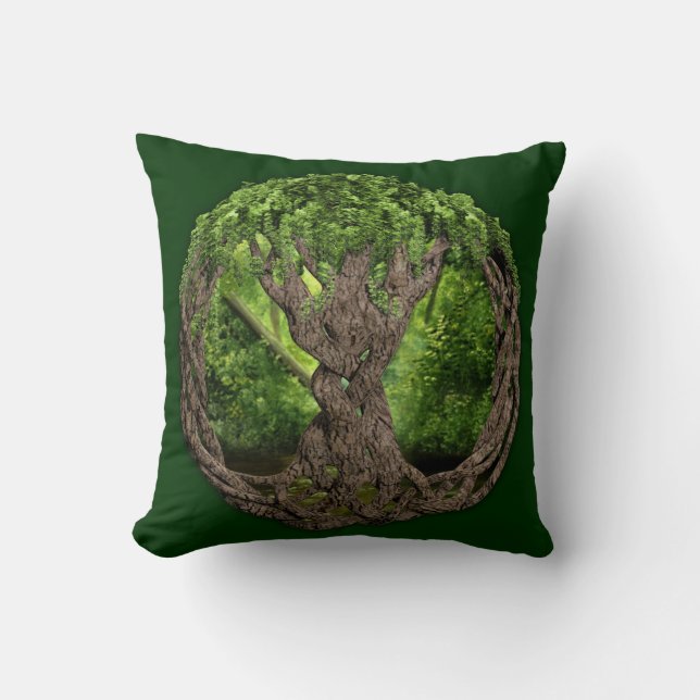 Keltischer Baum des Lebens Kissen (Vorderseite)