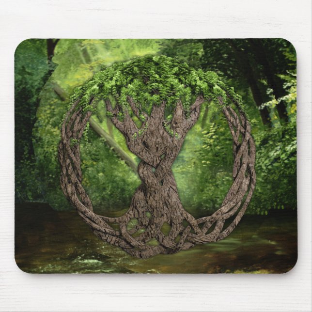 Keltischer Baum des Lebens Mousepad (Vorne)