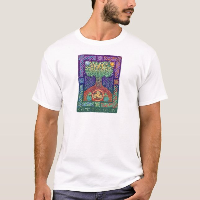 Keltischer Baum des Lebens T-Shirt (Vorderseite)