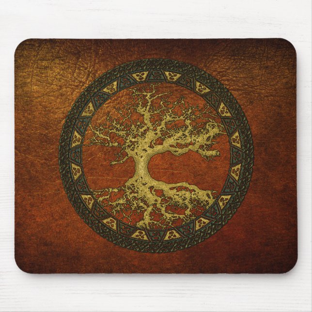 Keltischer Baum des Lebens [Yggdrasil] [alt] Mousepad (Vorne)