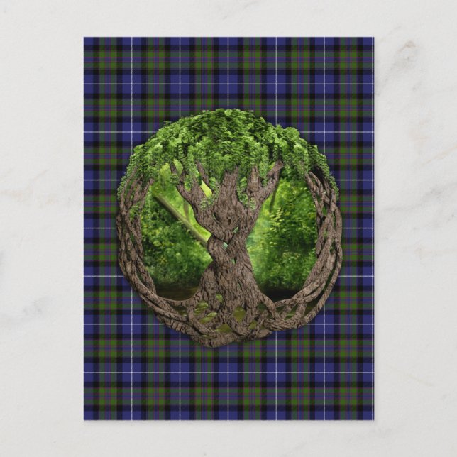 Keltischer Baum Hochland-Stolz von Schottland Postkarte (Vorderseite)
