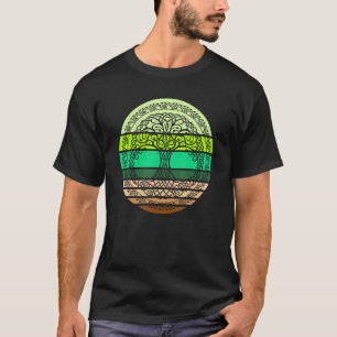 Keltischer Baum Retro So Vintages Grün T-Shirt