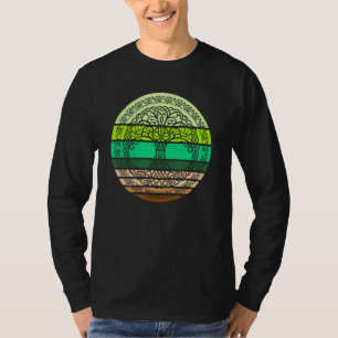 Keltischer Baum Retro So Vintages Grün T-Shirt