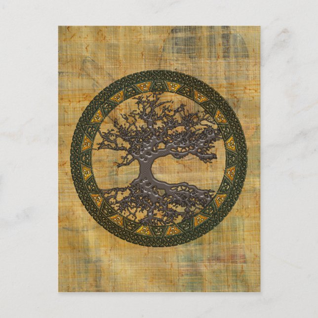 Keltischer Baum [Yggdrasil] Postkarte (Vorderseite)