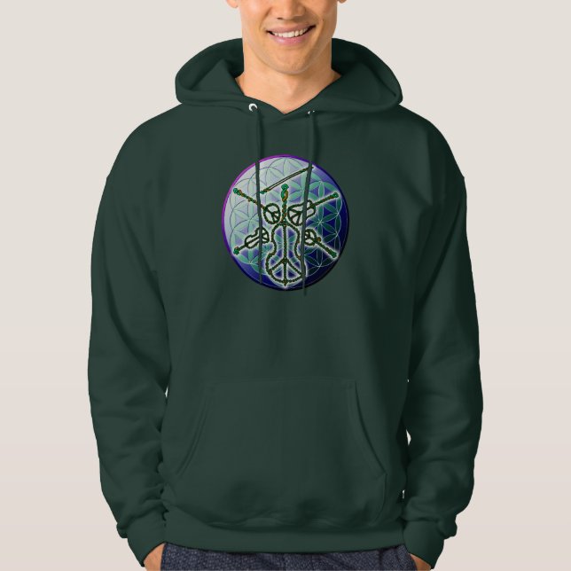 Keltischer Bluegrass-Friedenskreis-Kapuzenpulli Hoodie (Vorderseite)