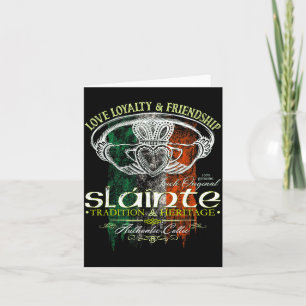 Keltischer Claddagh Slainte Nge Irisch Flagge St. Karte