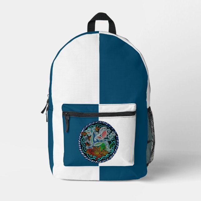 Keltischer Drache Bedruckter Rucksack (Vorderseite)