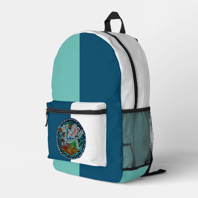 Keltischer Drache Bedruckter Rucksack (Rückseitige Ecke Rechts)