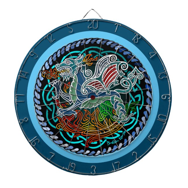 Keltischer Drache Dartscheibe (vorne)