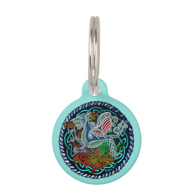 Keltischer Drache Haustiermarke (Vorderseite)