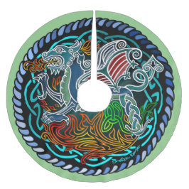 Keltischer Drache Polyester Weihnachtsbaumdecke