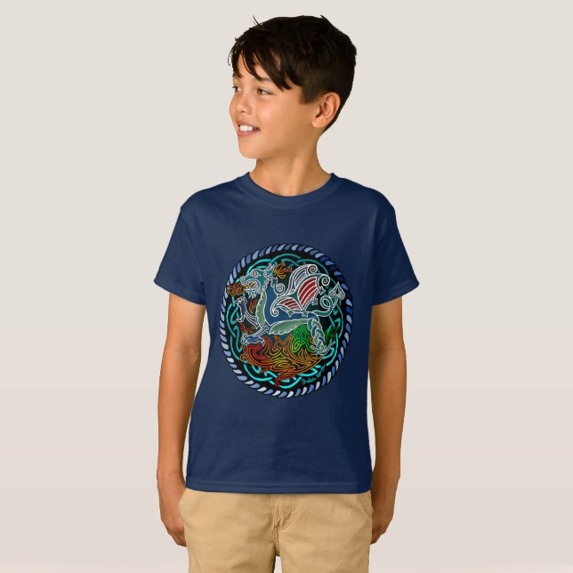 Keltischer Drache T-Shirt (Vorne ganz)