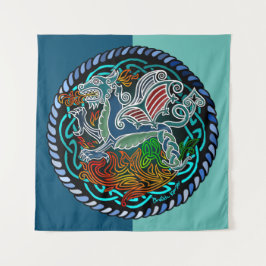 Keltischer Drache Wandteppich