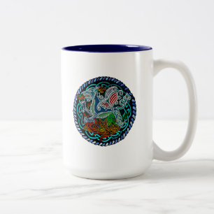Keltischer Drache Zweifarbige Tasse