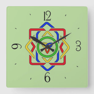 Keltischer Dreiheits-Knoten Quadratische Wanduhr