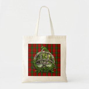 Keltischer Dreiheits-Knoten und Clan-MaxwellTartan Tragetasche