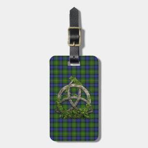 Keltischer Dreiheits-Knoten und Clan Muir Tartan Gepäckanhänger