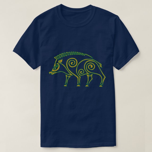 Keltischer Eberfisch T-Shirt (Design vorne)
