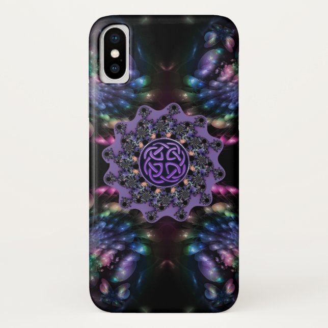Keltischer Fraktal-Blumemandala-Kasten für iPhone Case-Mate iPhone Hülle (Rückseite)