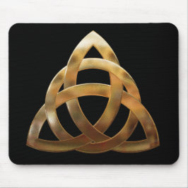 Keltischer Golddreiheits-Knoten Mousepad